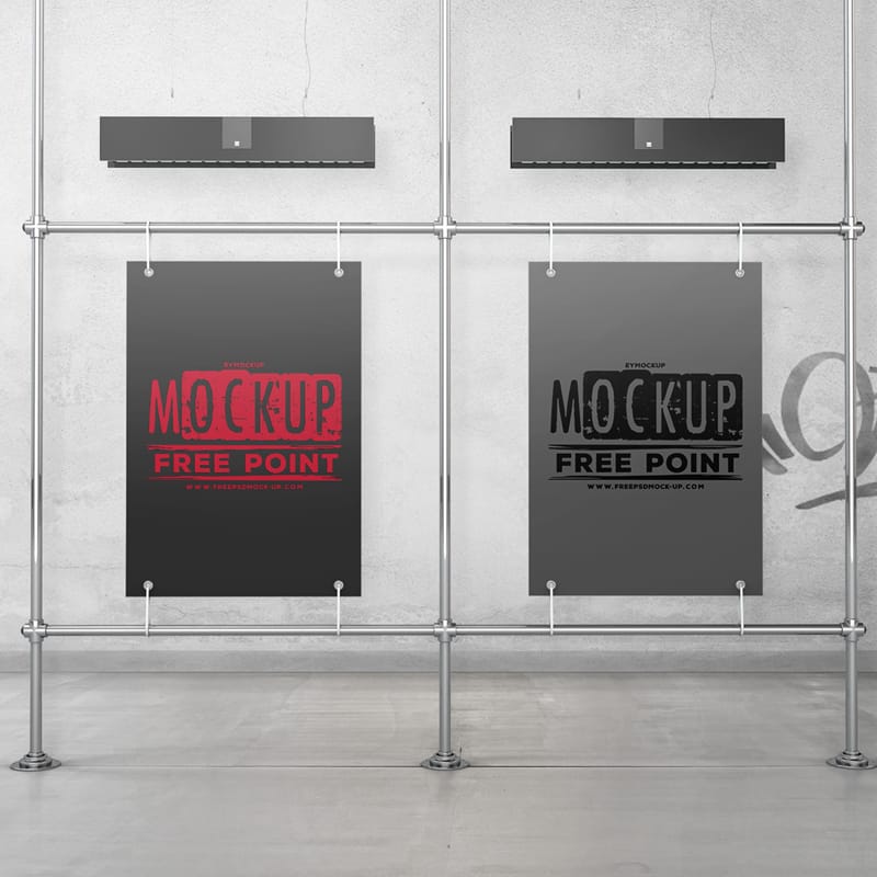 Subway Underground Poster Mockup PSD
