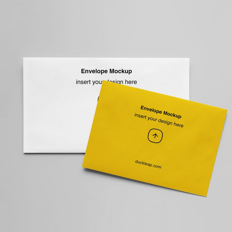 Two Envelopes Mockup PSD
