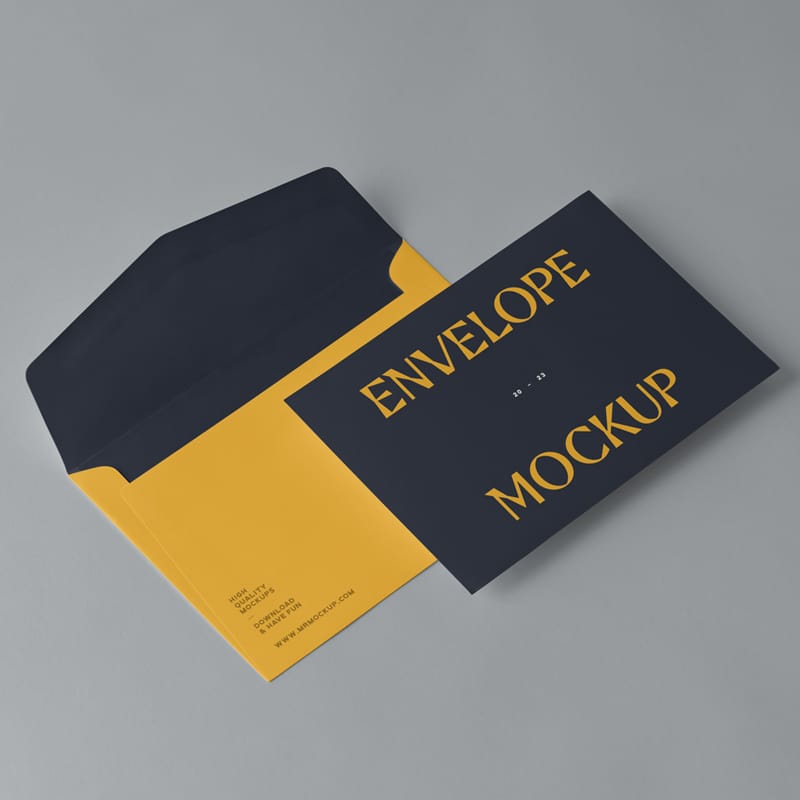 Two Small Envelopes Mockup PSD