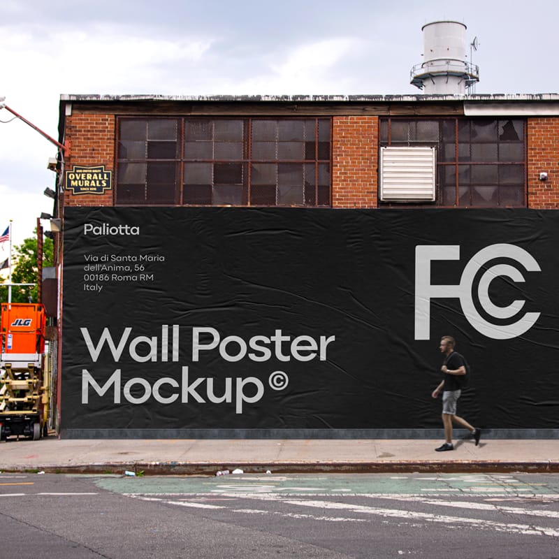 Wall Poster Mockup Template PSD