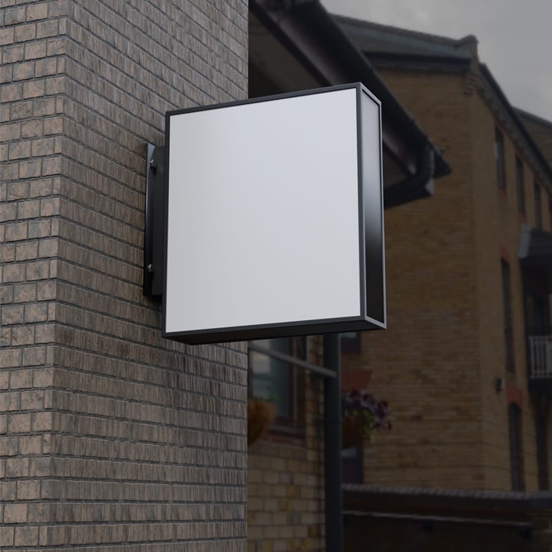 Wall Sign Mockup Scene PSD