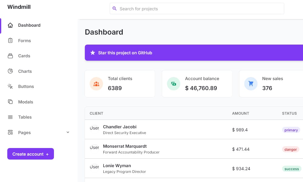 Windmill React UI