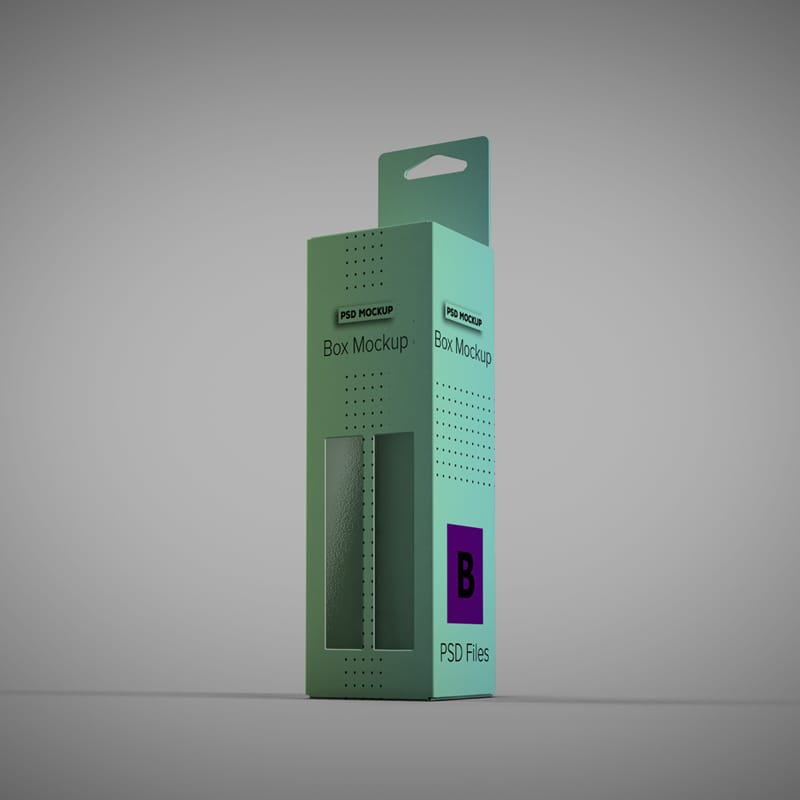 Window Box Packaging Mockup PSD