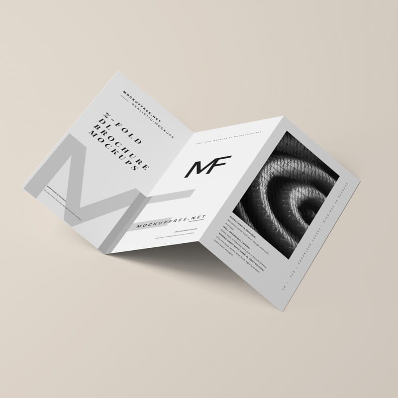 Z-Fold DL Brochure Mockups PSD