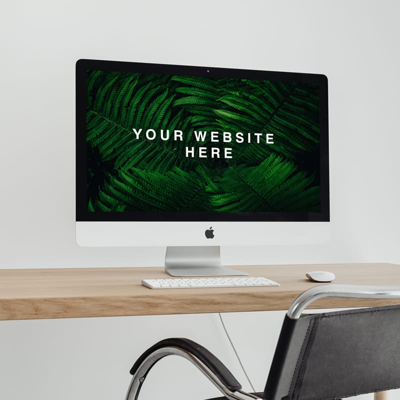 iMac Pro on Desk Mockup PSD