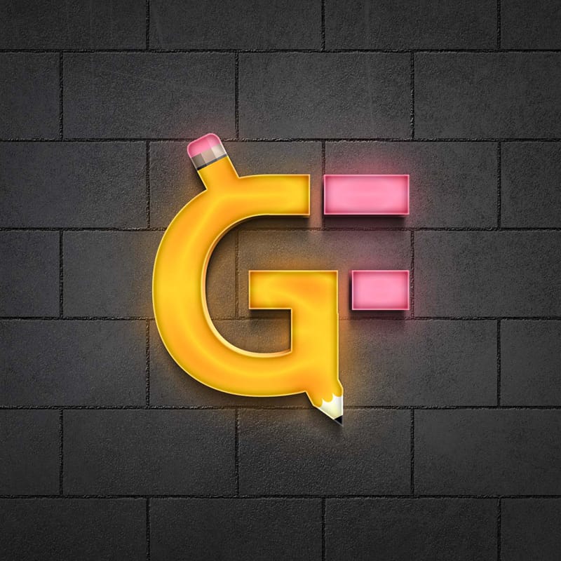 3D Led Wall Logo Mockup PSD