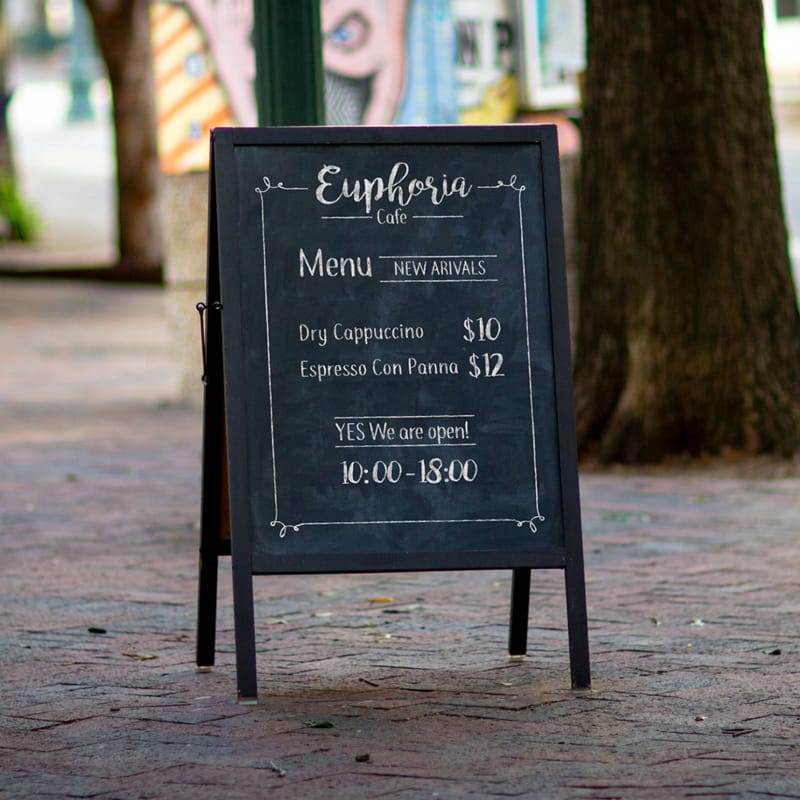 A-Frame Sign Display Stand Mockup PSD