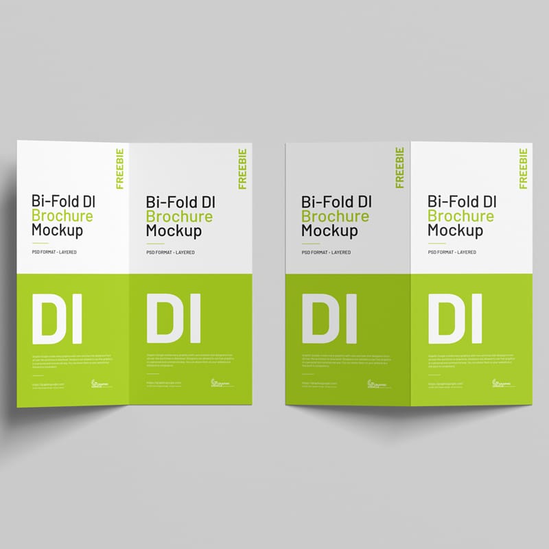 Bi-Fold Dl Brochure Mockup PSD