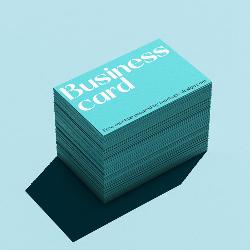 Business Card With Hars Shadow Mockup PSD