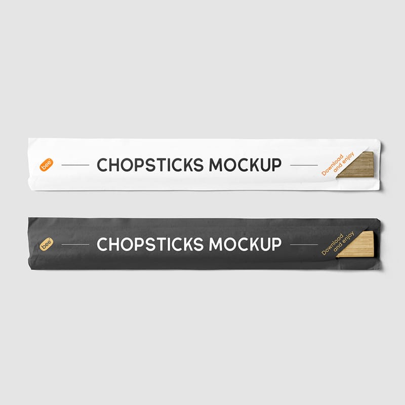 Chinese Chopsticks Mockup PSD
