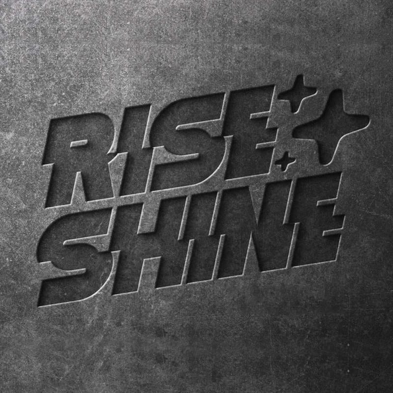 Concrete Text and Logo Mockup PSD