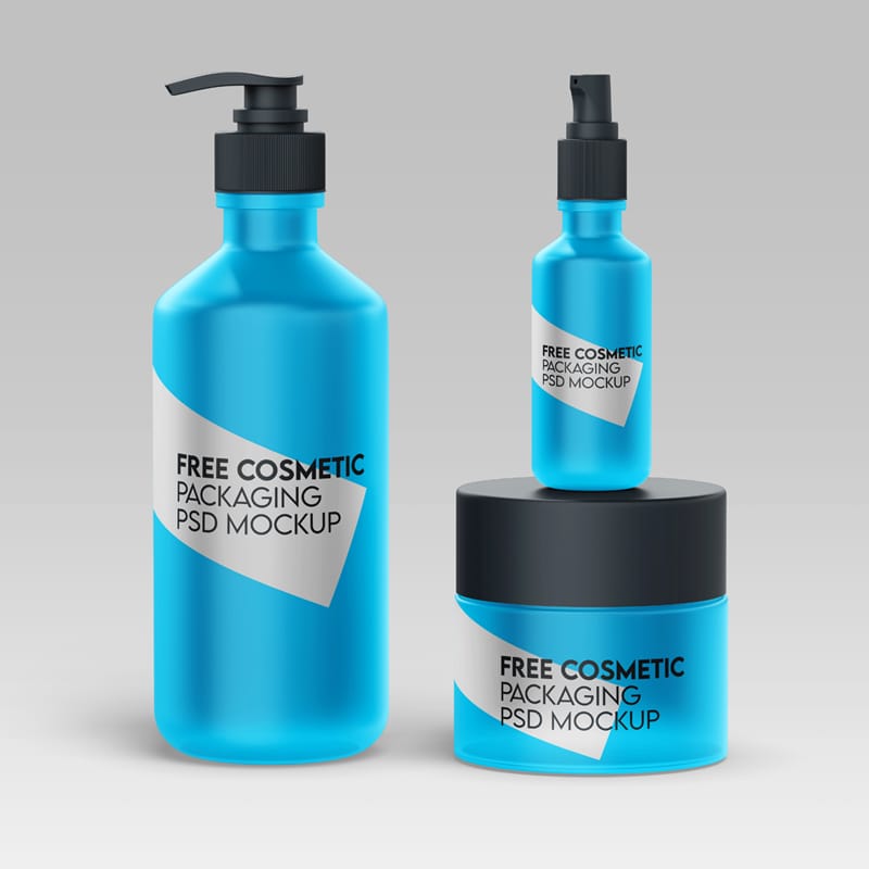 Free Cosmetic Packaging Mockup Template PSD Free Cosmetic Packaging Mockup Template PSD