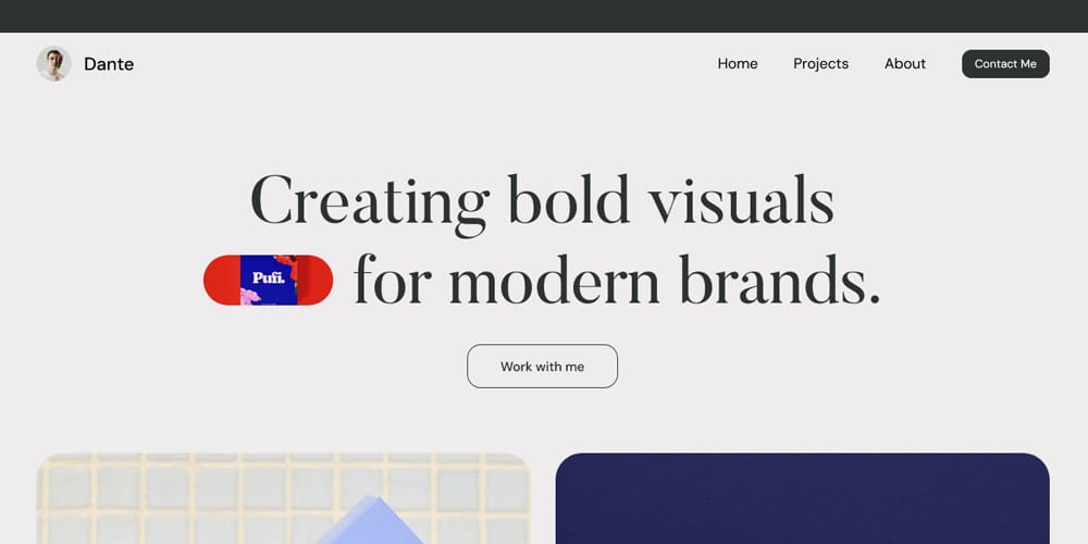 Dante Portfolio Webflow Template