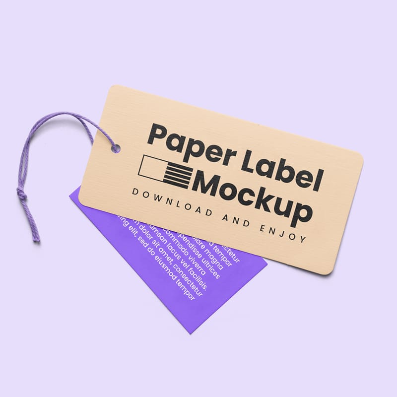 Double Apparel Label Mockup PSD