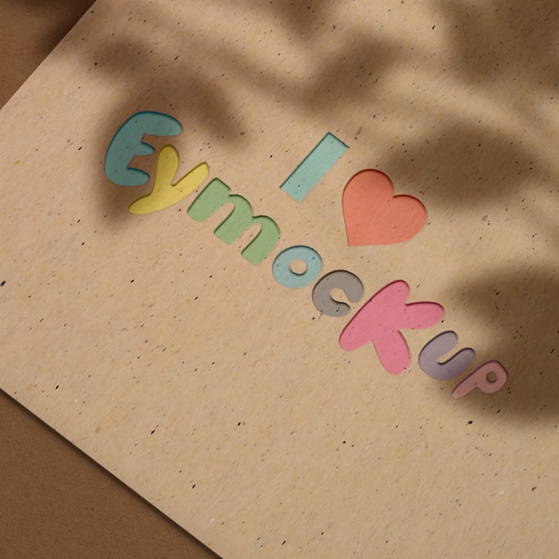 Embossed Paper Logo Mockup PSD