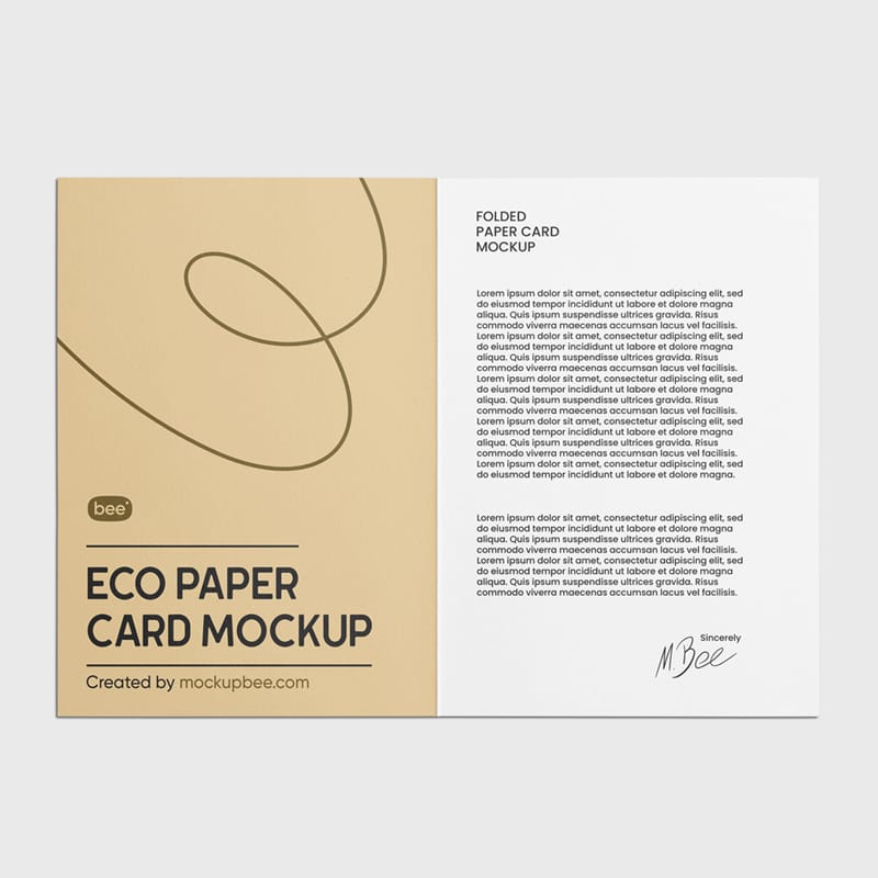 Flat Open Brochure Mockup PSD