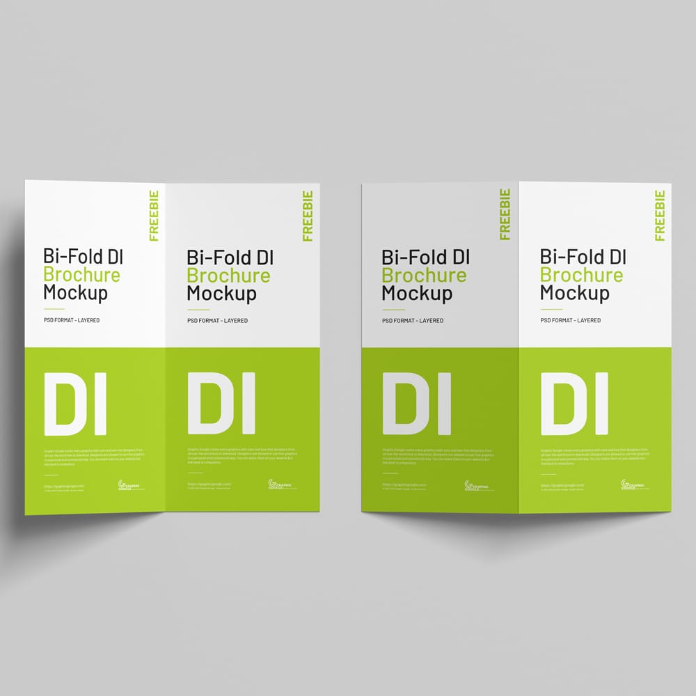 Free Bi-Fold Dl Brochure Mockup PSD