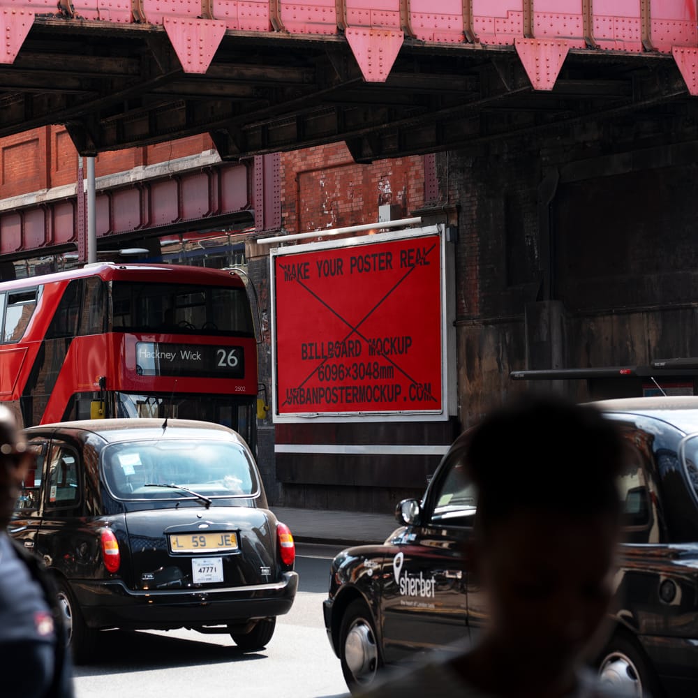 Free Billboard Poster Mockup Template PSD