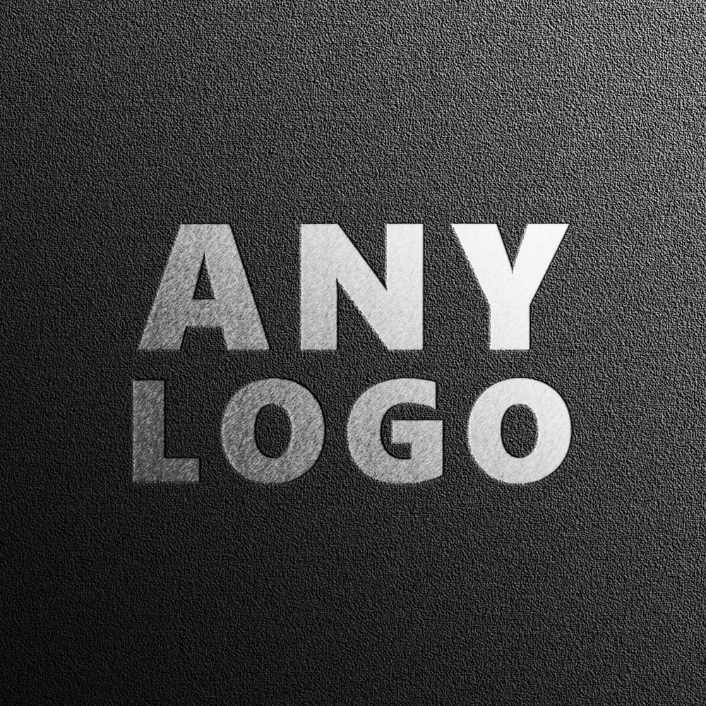 Free Black Concrete Texture Logo Mockup PSD