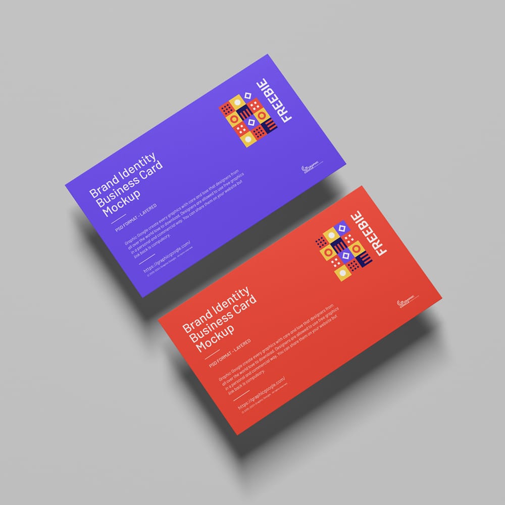 Free Brand Identity Business Card Mockup Design PSD