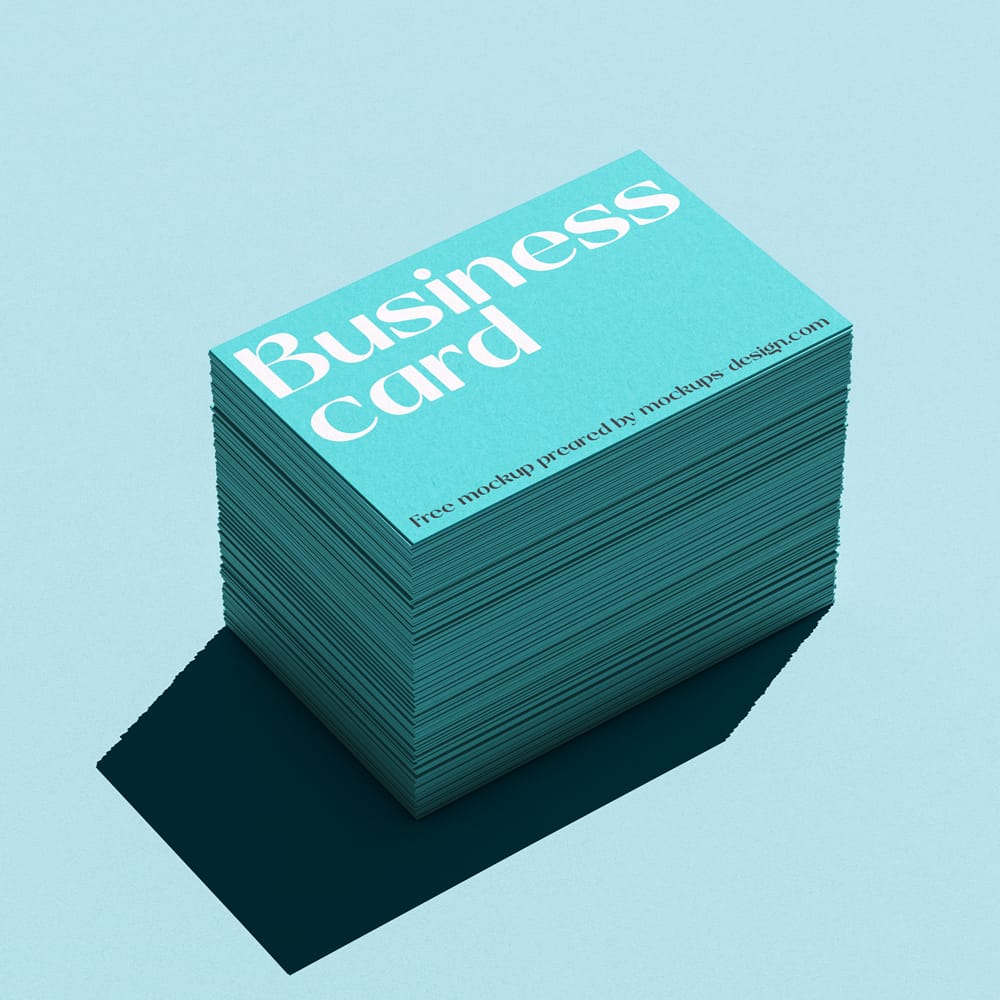 Free Business Card With Hars Shadow Mockup PSD