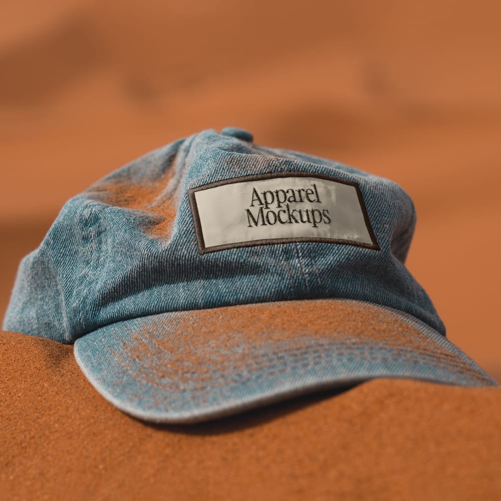 Free Cap with Patch Mockup PSD