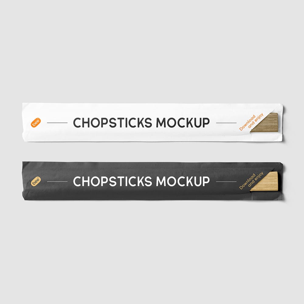 Free Chinese Chopsticks Mockup PSD