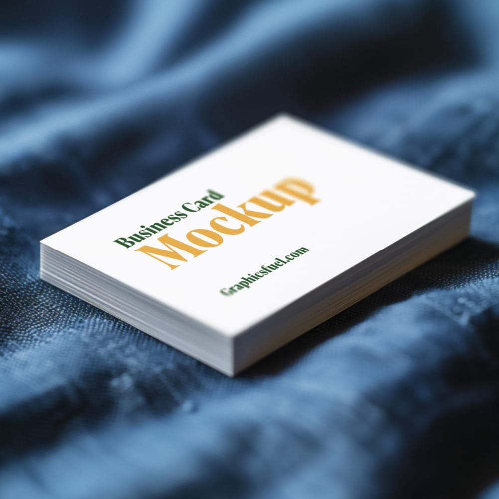 Free Close-up Business Card Mockup Template PSD