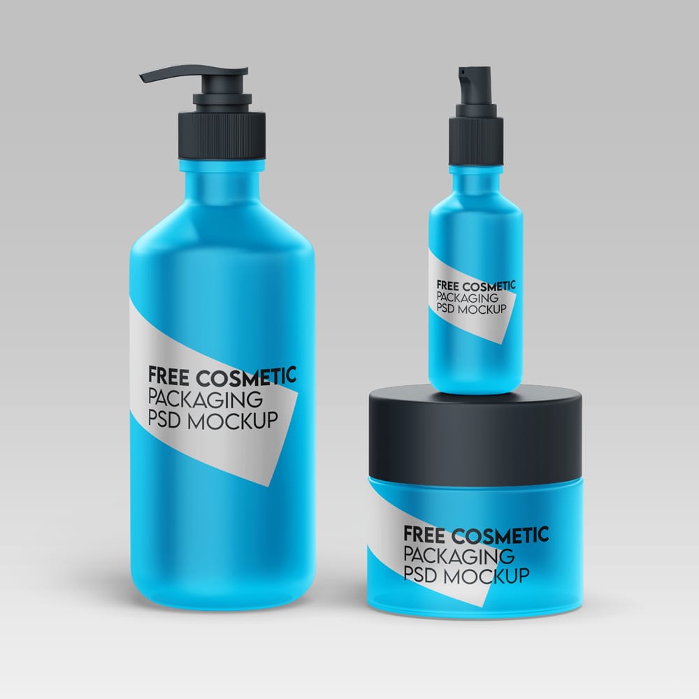 Free Cosmetic Packaging Mockup Template PSD