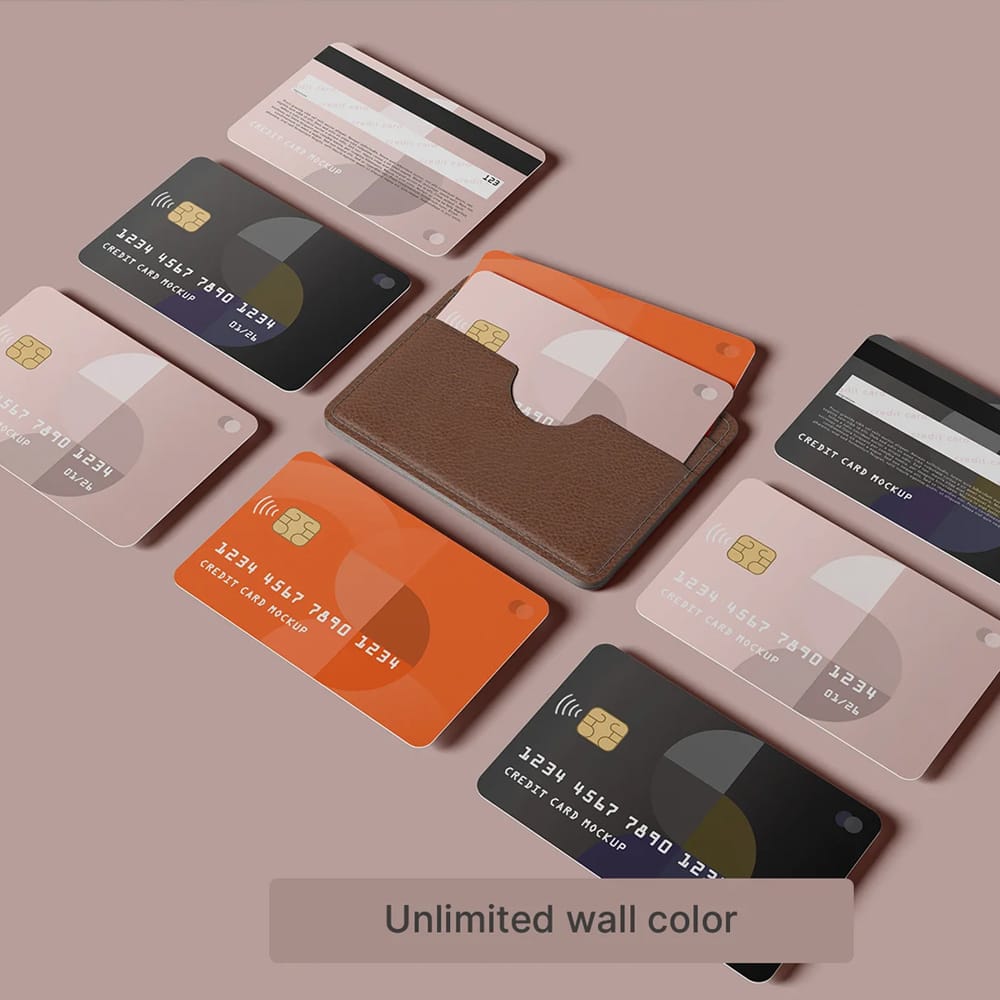 Free Debit and Credit Card Mockup Set PSD