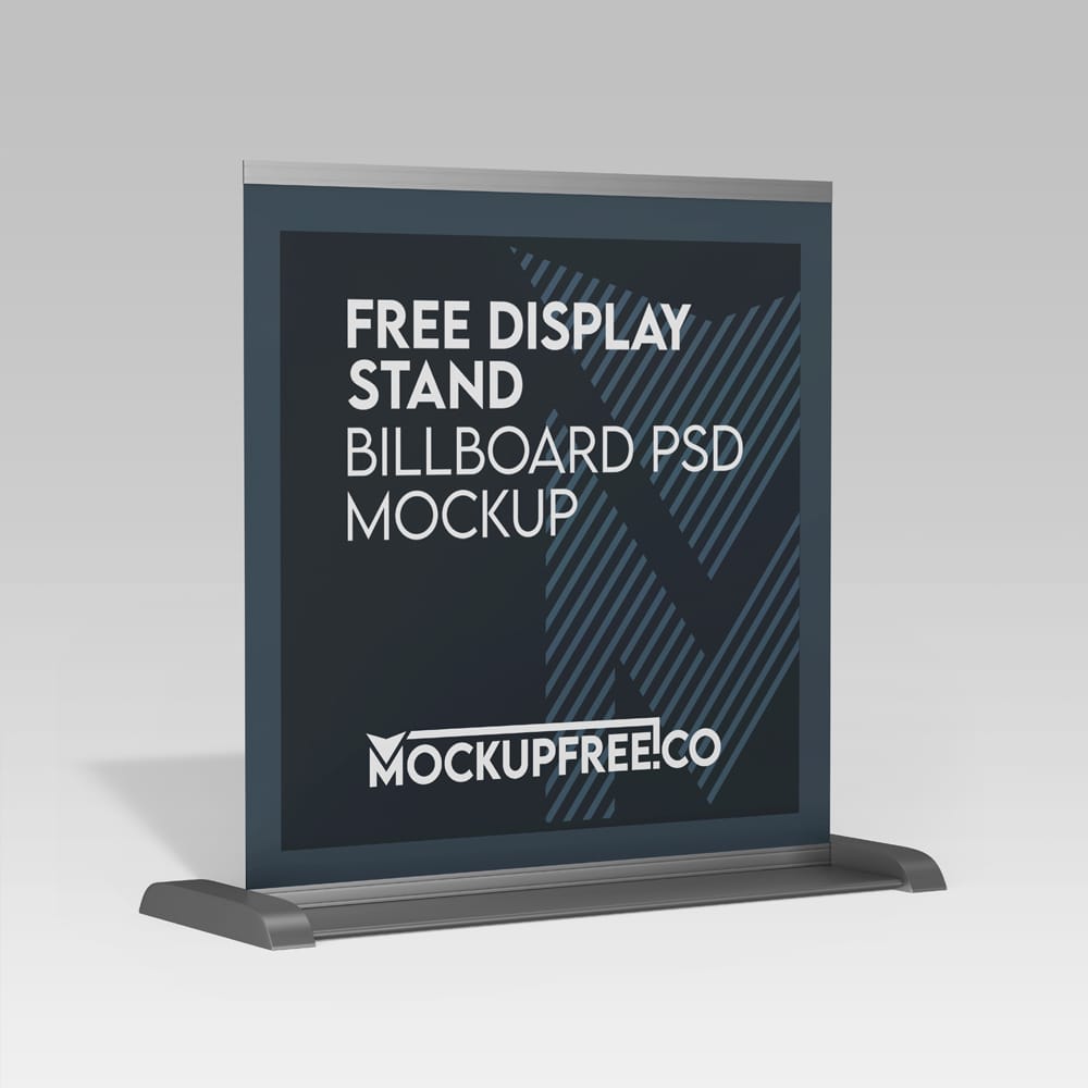 Free Display Stand Billboard Mockup PSD