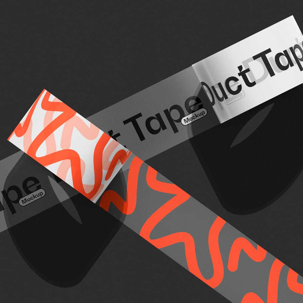 Free Duct Tape Rolls Mockup PSD