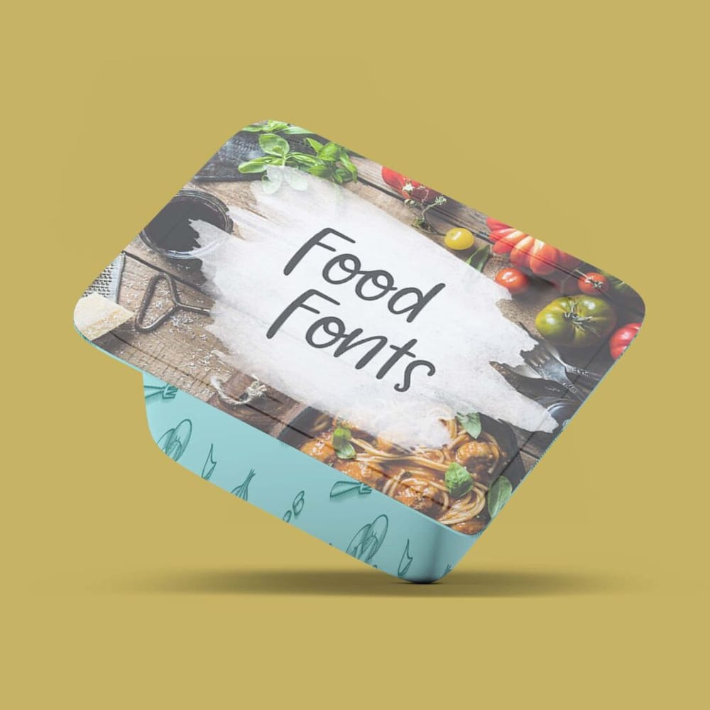 Free Food Packaging Label Mockup PSD