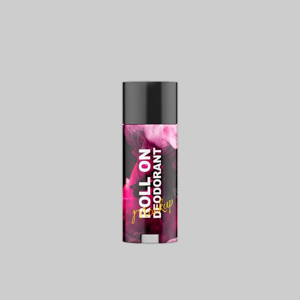 Free Glossy Roll-on Deodorant Mockup PSD