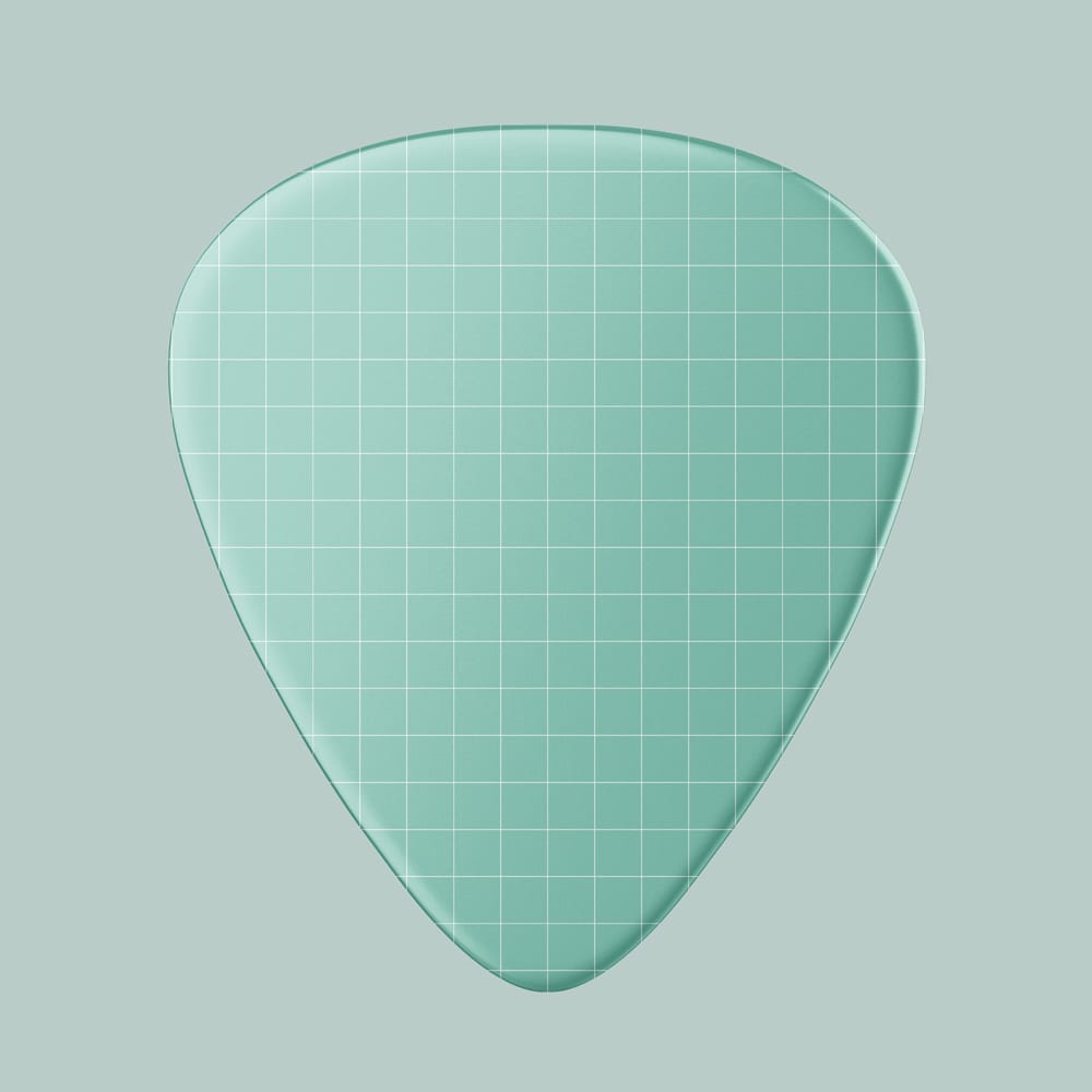 Free Guitar Pick Mockup PSD