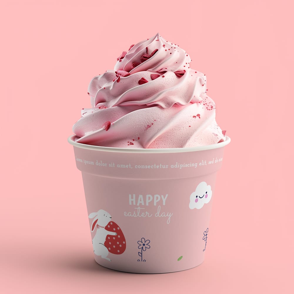 Free Icecream Cup Mockup PSD