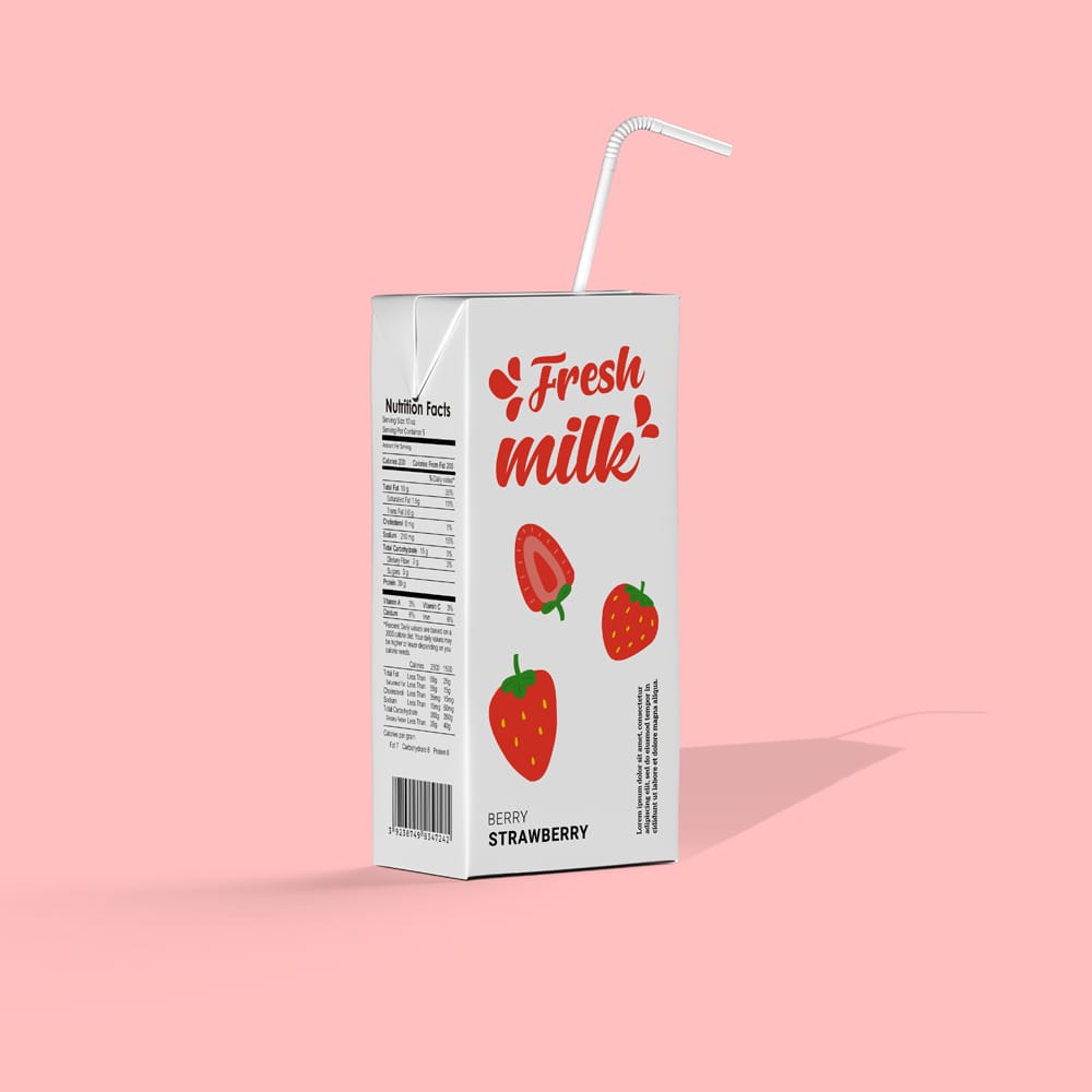 Free Juice Box Mockup PSD