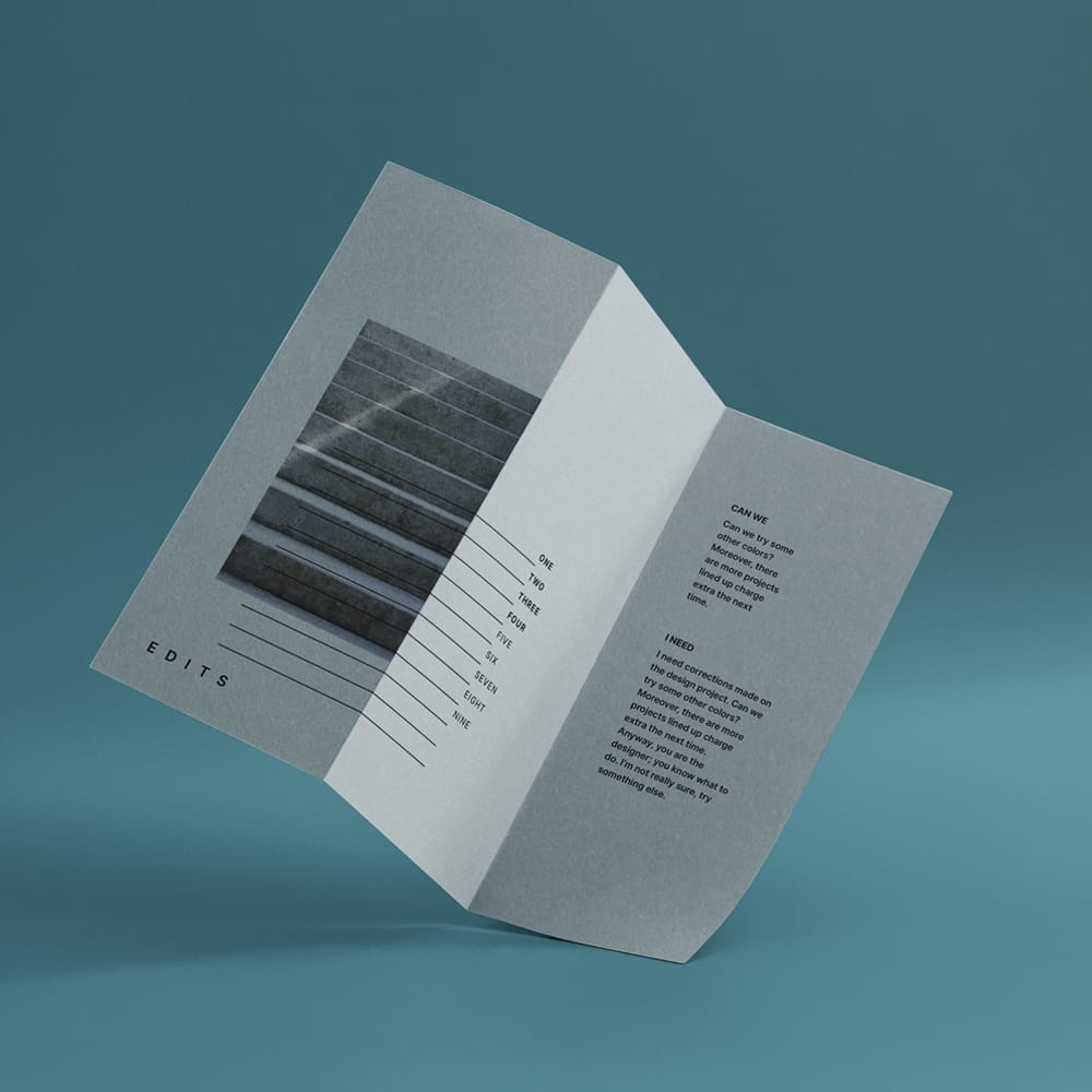 Free Letter Trifold Brochure Mockup PSD