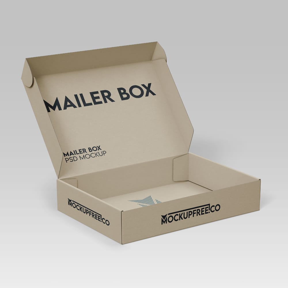 Free Mailer Box Mockup PSD