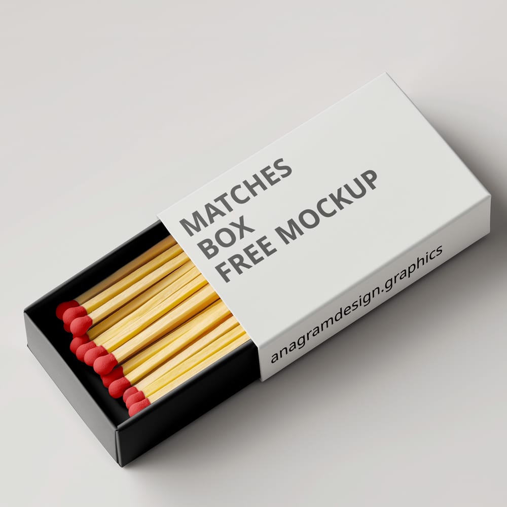 Free Matches Box Design PSD