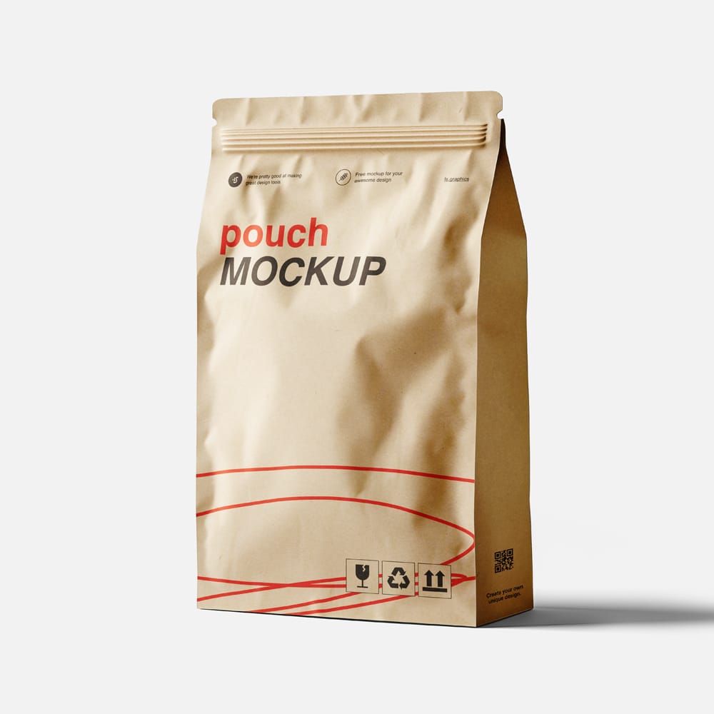 Free Minimalistic Pouch Mockup PSD