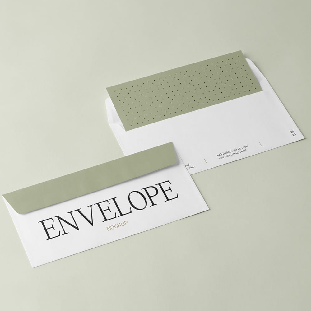 Free Perspective Envelope Mockups PSD