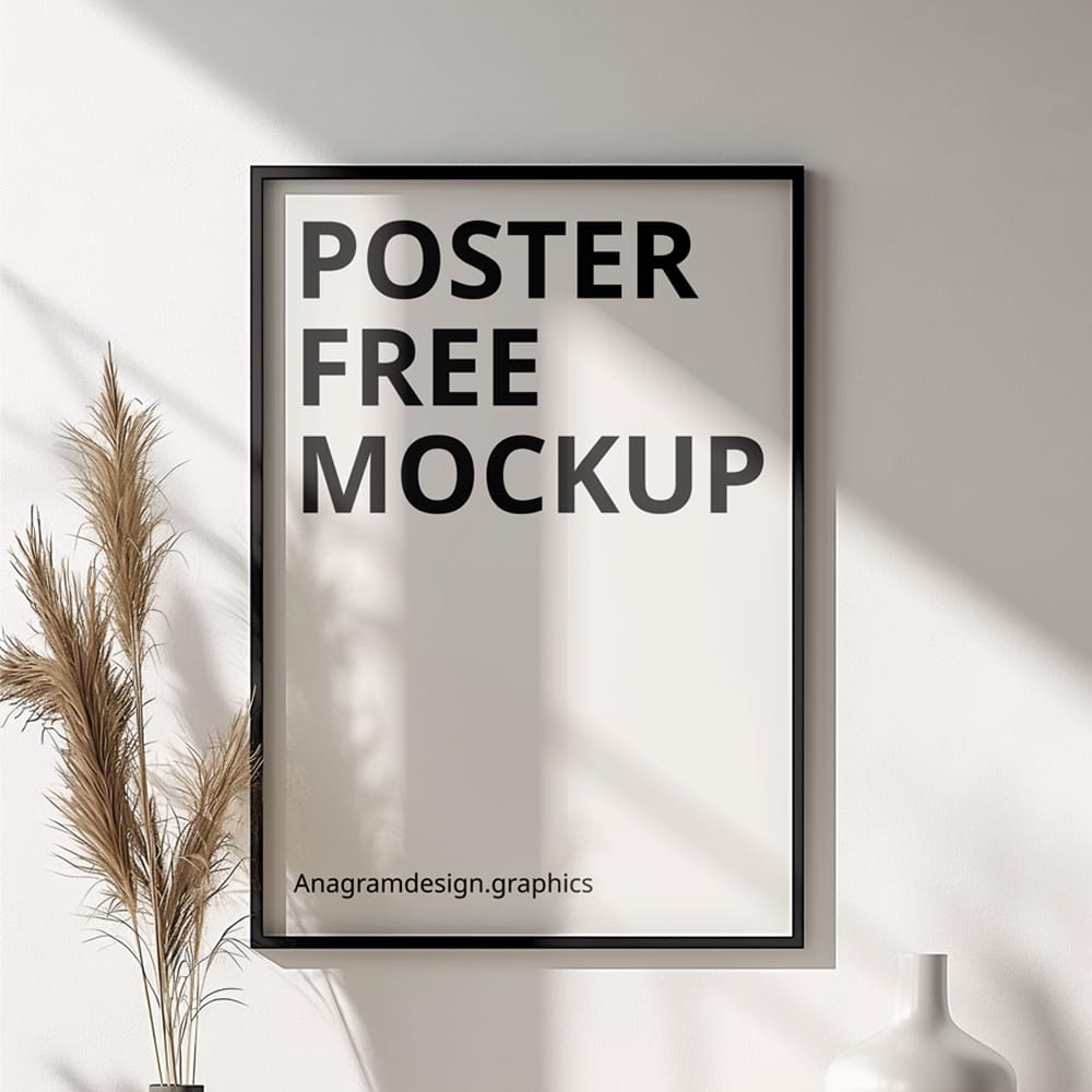 Free Poster A2 Mockup Design PSD