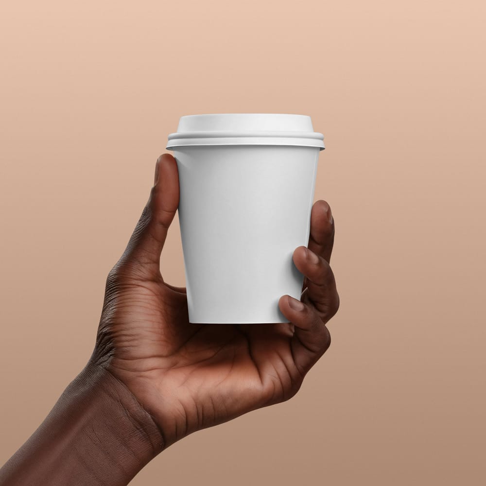 Free Realistic Paper Cup Mockup Template PSD