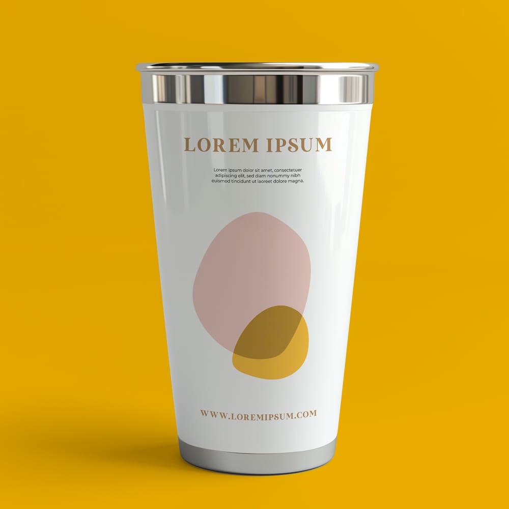 Free Realistic Tumbler Mockup PSD