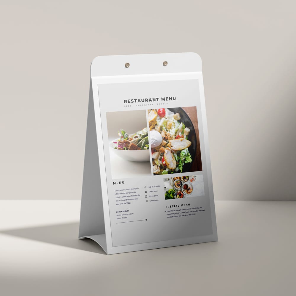 Free Restaurant Mockup PSD