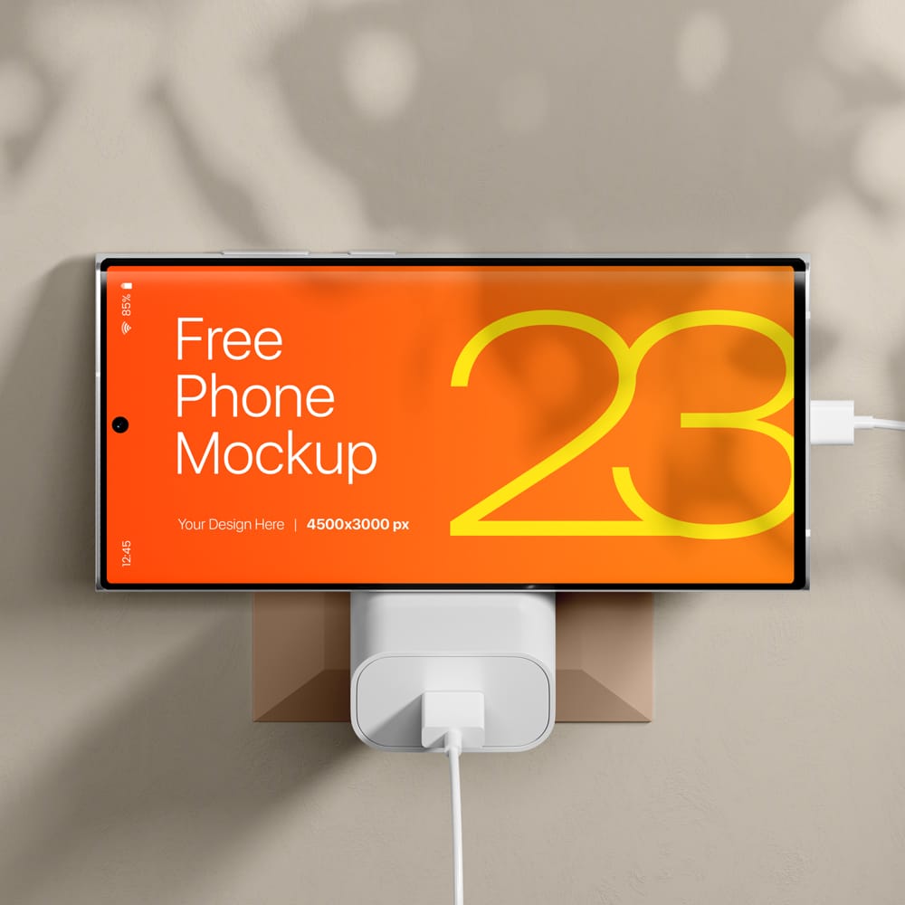 Free Smartphone Galaxy S23 Mockup PSD