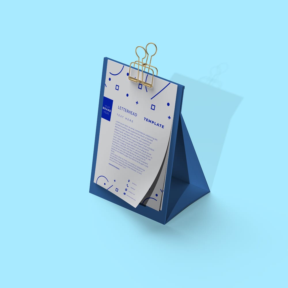 Free Stand Memo Mockup PSD