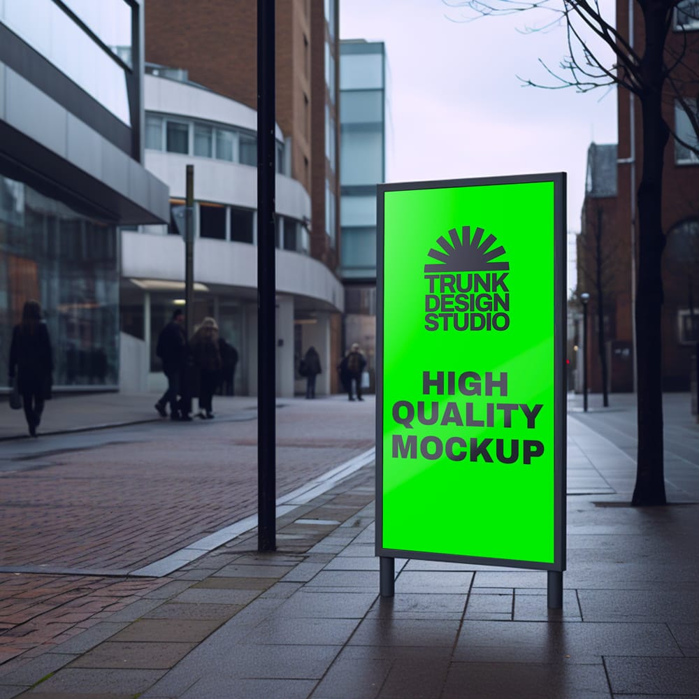 Free Standee Banner Mockup PSD