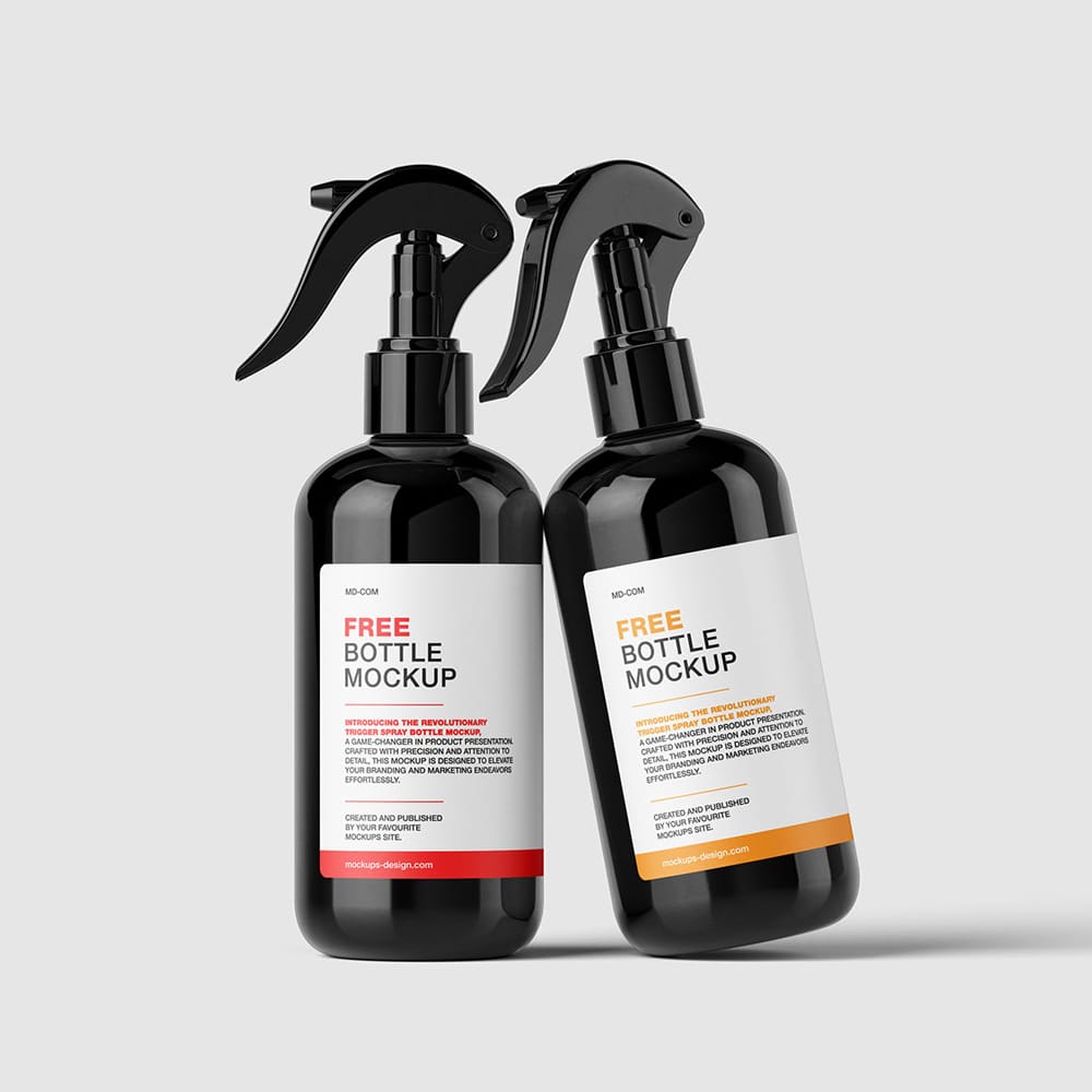 Free Trigger Spray Bottle Mockup PSD